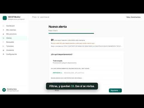 Cómo funciona SECOP Monitor